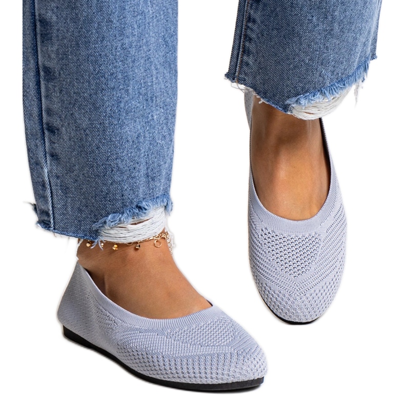 Graue Ballerinas aus Stoff von Yafia