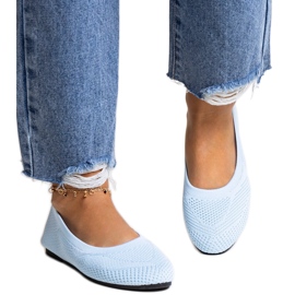 Blaue Ballerinas aus Stoff von Yafia