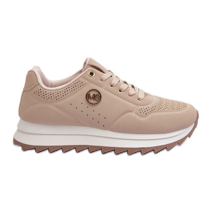 Damen-Plateau-Sneaker Beige Rottiana