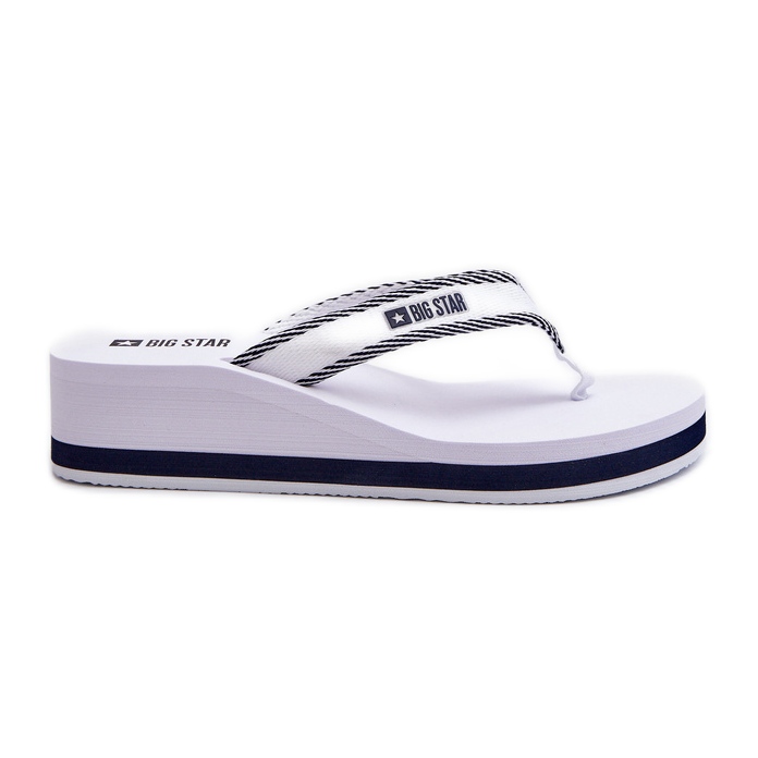 Damen-Flip-Flops mit Keilabsatz Big Star NN274A726 Weiß