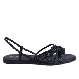 Limbe Schwarze Sandalen im Boho-Stil
