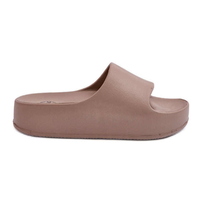 Braune Airaplea-Foam-Plateau-Flip-Flops für Damen beige