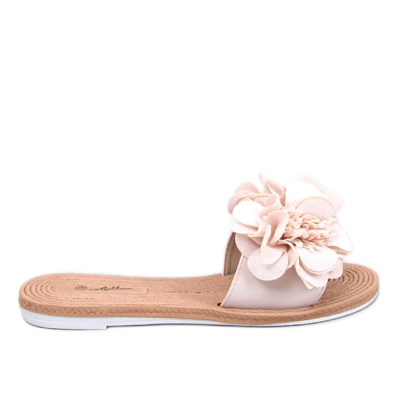 Weiche Flip-Flops mit Diaye-Beige-Blumen