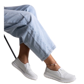 Vinceza weiße Lederschuhe