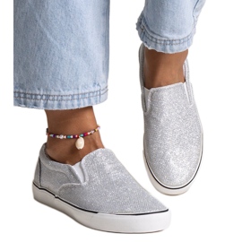 Silberglänzende Lublubah-Sneaker silber-