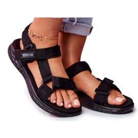 Damen Sandalen Big Star Schwarz FF274A600 schwarz