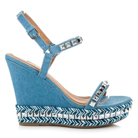 Comer Keilsandalen mit Jets blau