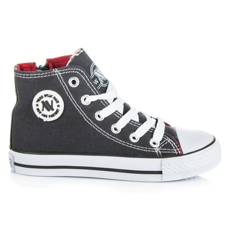 New Age Kinder-Sneaker mit Reißverschluss grau