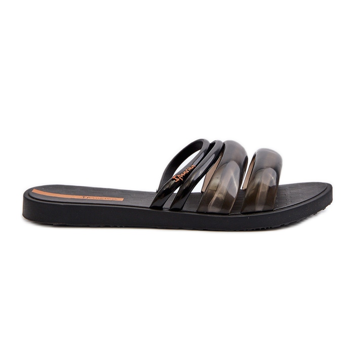 Flache Gummi-Flip-Flops für Damen 26727 Ipanema Puffer Tiras Fem Schwarz