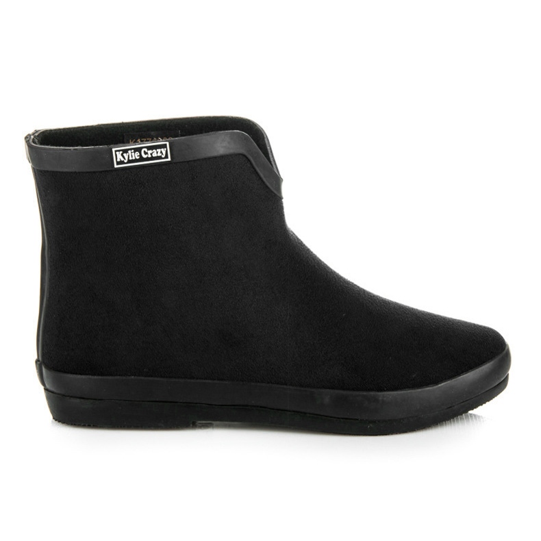 Kylie Wildleder Gummistiefel schwarz
