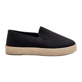 News Damen-Espadrilles auf Plateau Schwarz Naloenma