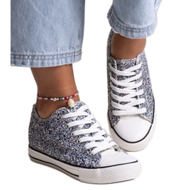 Schwarze, glänzende Jadwa-High-Top-Sneaker