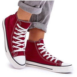 Damen-Sneaker Classic High Burgundy Remos rot