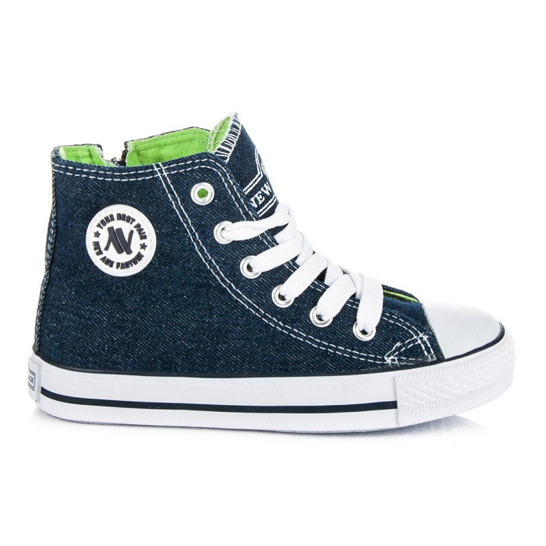 New Age Kinder-Sneaker mit Reißverschluss blau