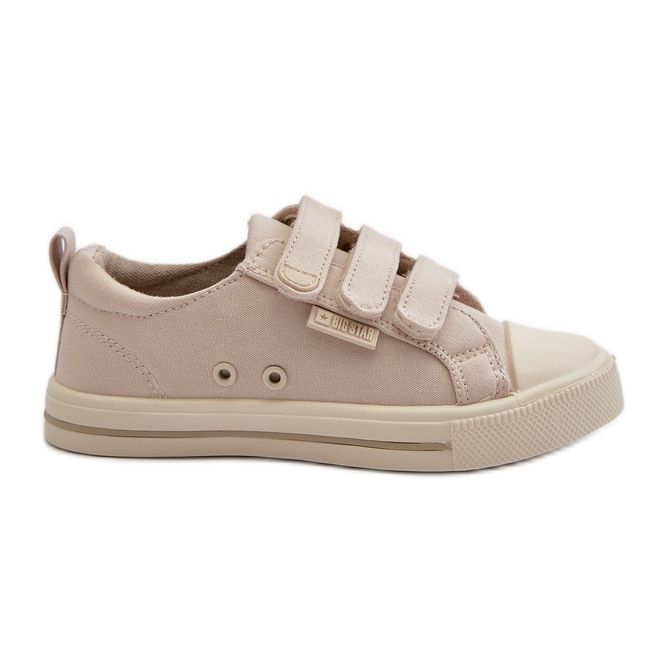 Kinder-Sneaker mit Klettverschluss Big Star NN374119 Beige