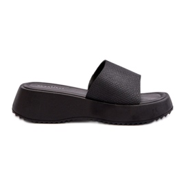 Damen-Flip-Flops mit Plateau und Keilabsatz in Schwarz von Vimarils