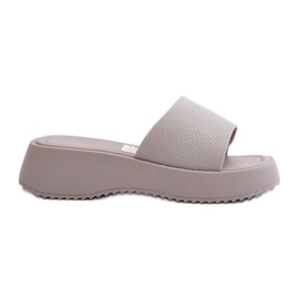 Damen-Flip-Flops mit Plateau und Keilabsatz in Grau von Vimarils