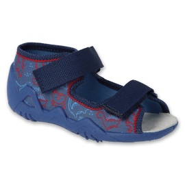 Befado Kindersandalen mit Ledereinsatz 350P049 Marineblau