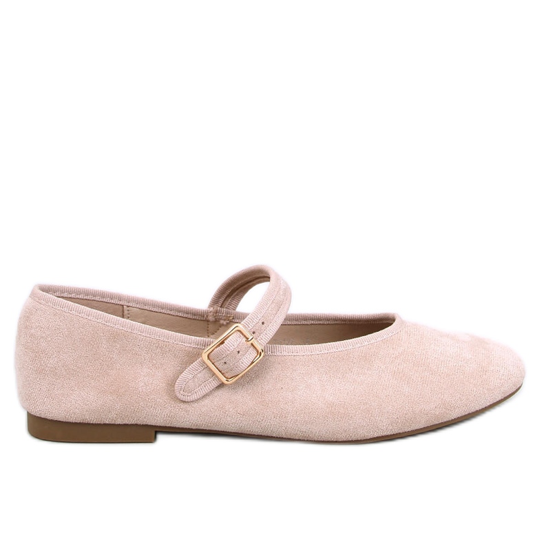Soltani Khaki Ballerinas mit Riemen beige