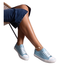 Blau glänzende Rashidah-Sneaker