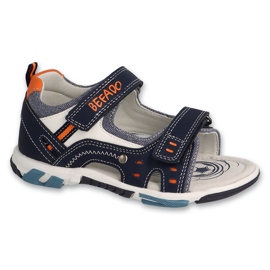 Befado Jungen Sandalen 170x103 Ledereinsatz blau
