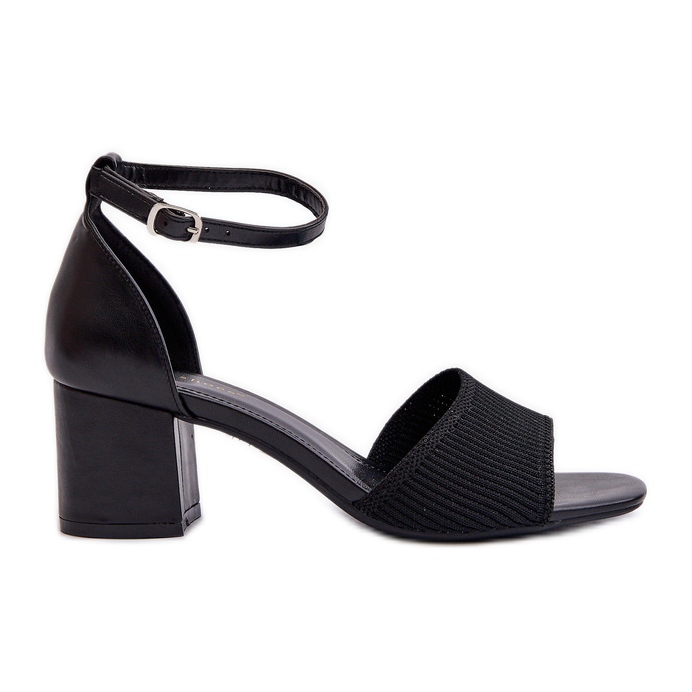 Damensandalen mit hohem Absatz in Schwarz von Desvia