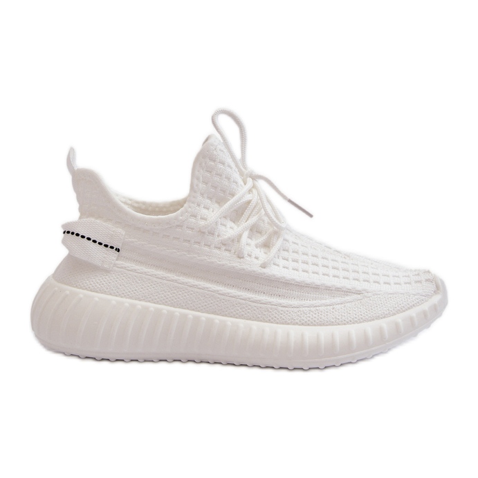 Damen-Slip-On-Sportschuhe aus Stoff, Weiß Nelmarie