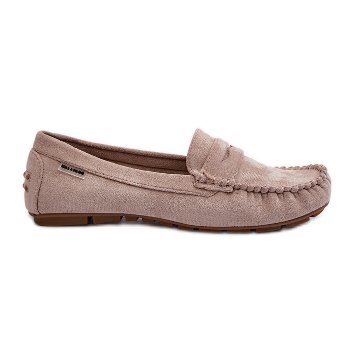 Damen-Loafer aus Öko-Wildleder, Hellbeige Rerteria