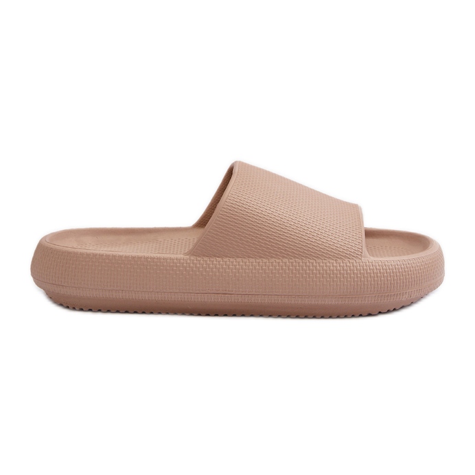 Hellbeige Damen-Flip-Flops aus Schaumstoff mit dicker Sohle, Querceria