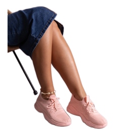 Rosa Stoff-Sneaker von Madi