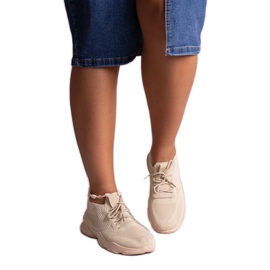 Beige Stoff-Sneaker von Madi