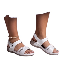 Weiße Huri-Plateausandalen