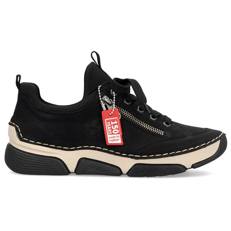 Bequeme schwarze Damenschuhe Rieker 45973-00