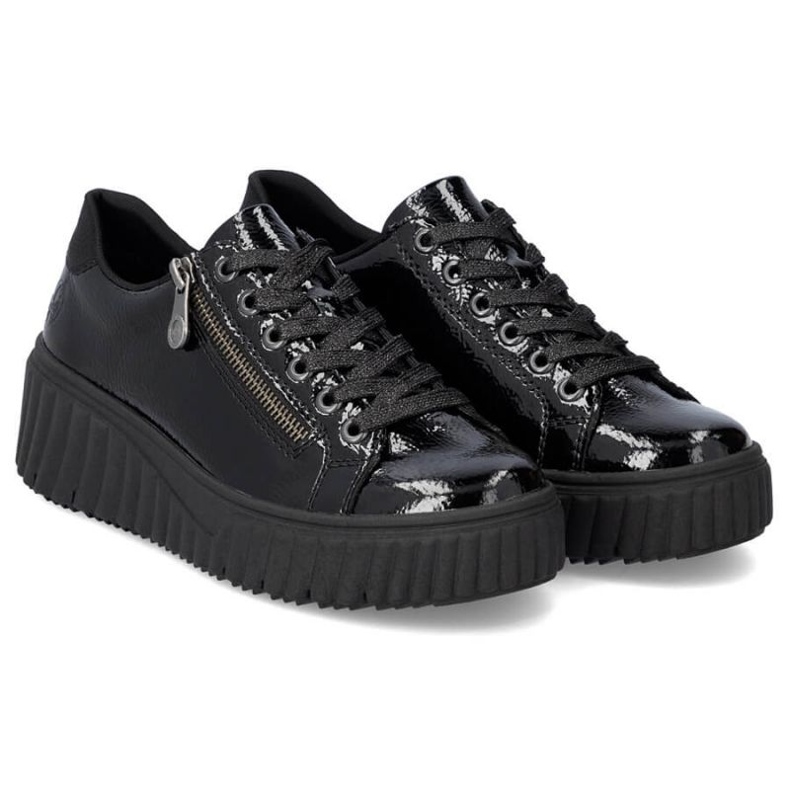 Rieker W N2501-00 schwarze Keilschuhe