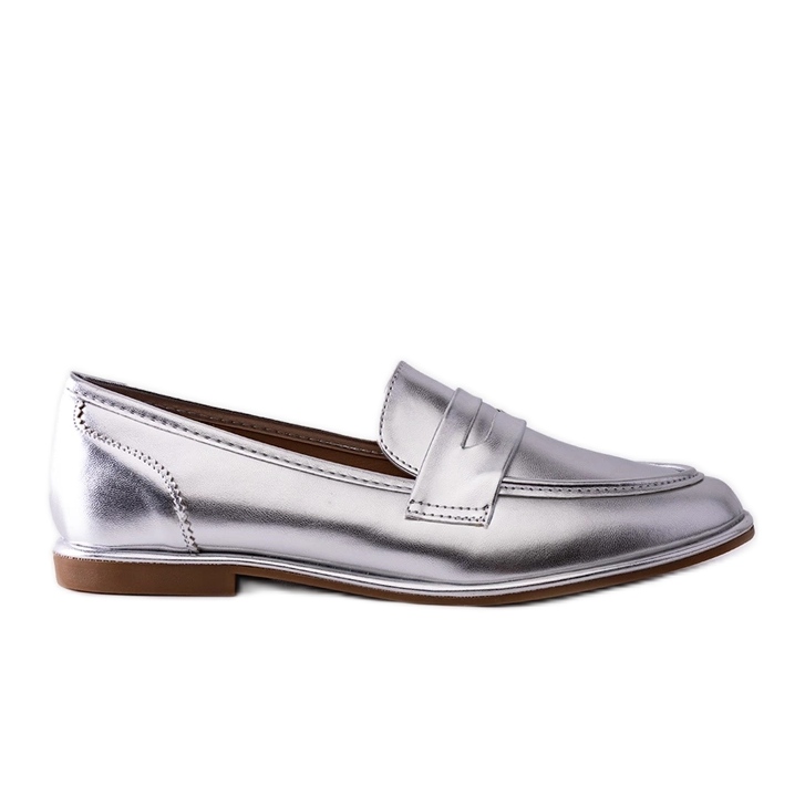 Palinka-Mokassins in Silbermetallic silber-