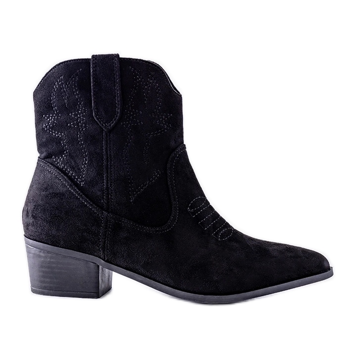 Schwarze Anesa-Stiefeletten mit hohem Absatz