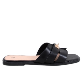 Daudi Schwarze Damen-Flip-Flops