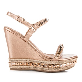 Comer Keilsandalen mit Jets rosa