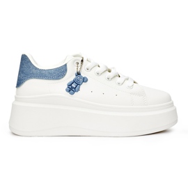 Weiße Plateauschuhe für Damen