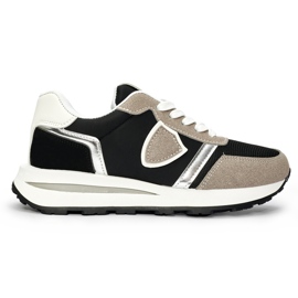 Damen-Sportschuhe in Schwarz und Beige