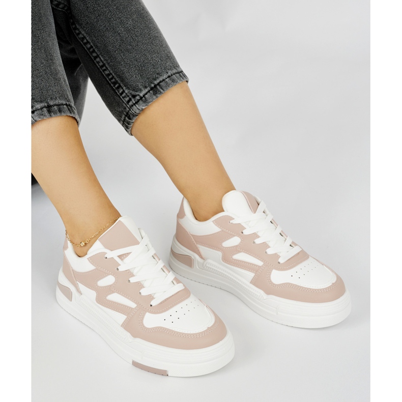 Rosa Damen-Plateau-Sneaker