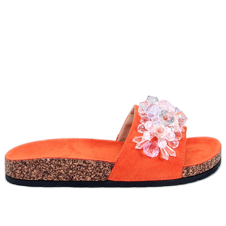 Kork-Flip-Flops mit Maliv-Orange-Steinen