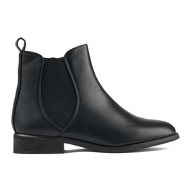 Schwarze klassische Damenstiefeletten