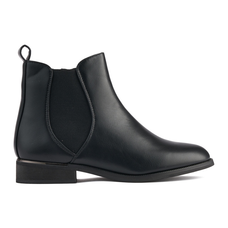 Schwarze klassische Damenstiefeletten