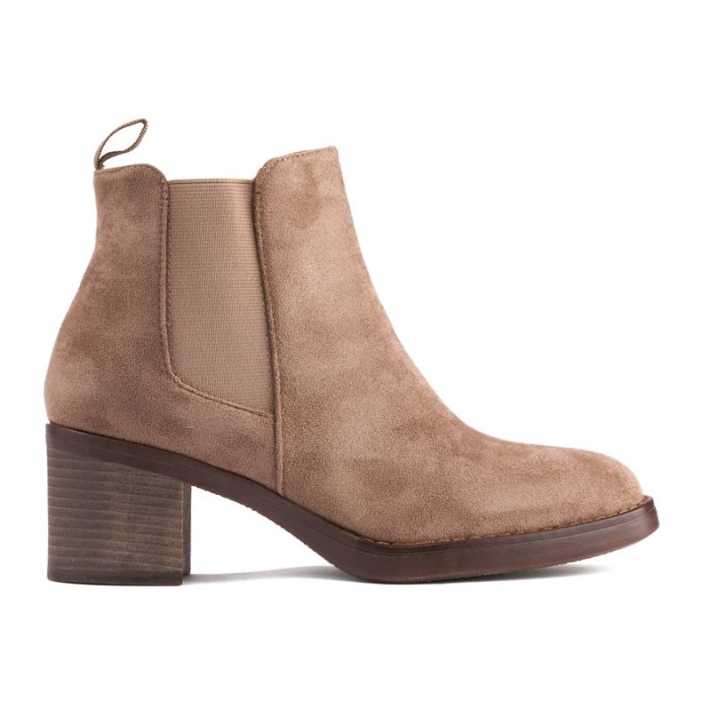 Beige klassische Stiefeletten