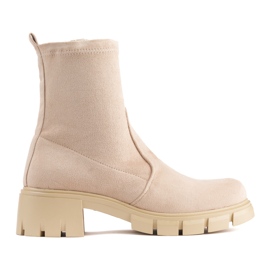 Beige Damenstiefel