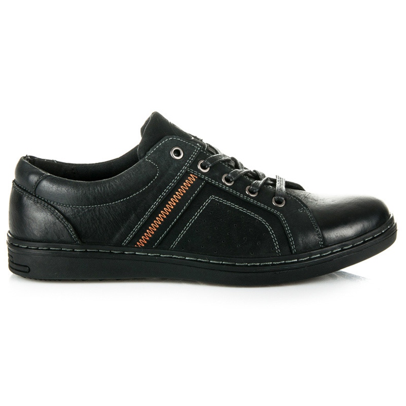 New Age Ledersneaker schwarz