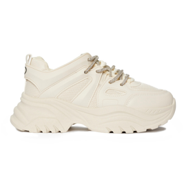 Beigefarbene Damen-Sneaker