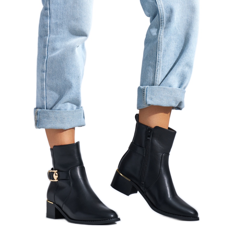 Schwarze elegante Stiefeletten