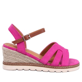 Rosco Fuchsia Espadrille-Keilsandalen rosa